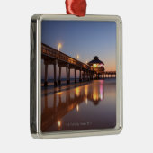 Sunset at Vissen Pier, Fort Myers Beach, Metalen Ornament (Rechts)