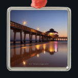 Sunset at Vissen Pier, Fort Myers Beach, Metalen Ornament<br><div class="desc">AssetID: 113812386 / {Jumper} / Sunset at Vissen Pier,  Fort Myers Beach, </div>