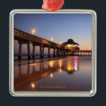 Sunset at Vissen Pier, Fort Myers Beach, Metalen Ornament<br><div class="desc">AssetID: 113812386 / {Jumper} / Sunset at Vissen Pier,  Fort Myers Beach, </div>