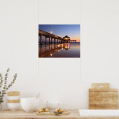 Sunset at Vissen Pier, Fort Myers Beach, Poster (Keuken)