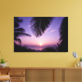 Sunset at West End, Cayman Brac, Cayman Islands, Canvas Afdruk (Insitu (Woonkamer))
