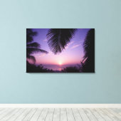 Sunset at West End, Cayman Brac, Cayman Islands, Canvas Afdruk (Insitu (Houten vloer))