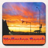 Sunset at Wollaston Beach Kartonnen Onderzetters (Voorkant)