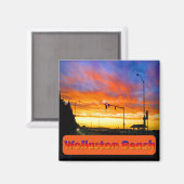 Sunset at Wollaston Beach Magneet (Voorkant / Achterkant)