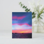 Sunset at Zee Briefkaart (Staand voorkant)