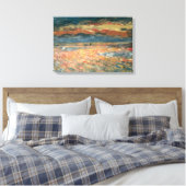 Sunset at Zee by Pierre Renoir, Kunst Canvas Afdruk (Insitu (Slaapkamer))