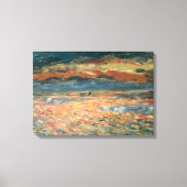 Sunset at Zee by Pierre Renoir,  Kunst Canvas Afdruk (Voorkant)
