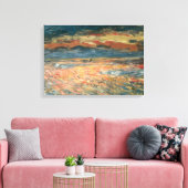 Sunset at Zee by Pierre Renoir, Kunst Canvas Afdruk (Insitu (Woonkamer))