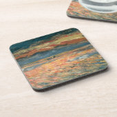 Sunset at Zee by Pierre Renoir,  Kunst Drankjes Onderzetter (Linkerzijde)