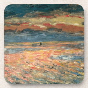 Sunset at Zee by Pierre Renoir,  Kunst Drankjes Onderzetter