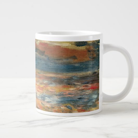 Sunset at Zee by Pierre Renoir,  Kunst Grote Koffiekop (Rechts)