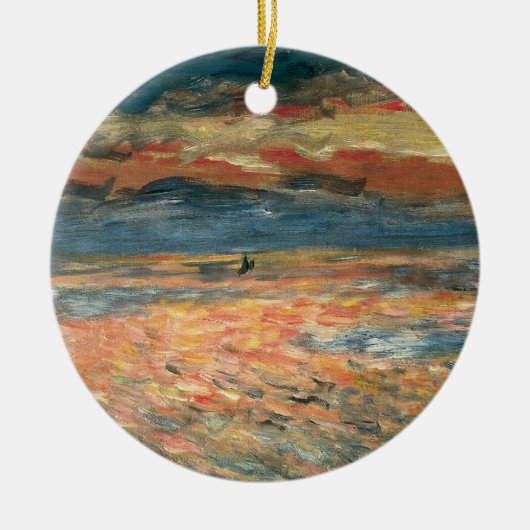Sunset at Zee by Pierre Renoir,  Kunst Keramisch Ornament (Voorkant)