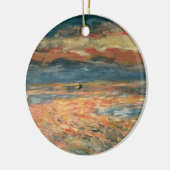 Sunset at Zee by Pierre Renoir,  Kunst Keramisch Ornament (Links)