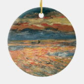 Sunset at Zee by Pierre Renoir,  Kunst Keramisch Ornament (Achterkant)