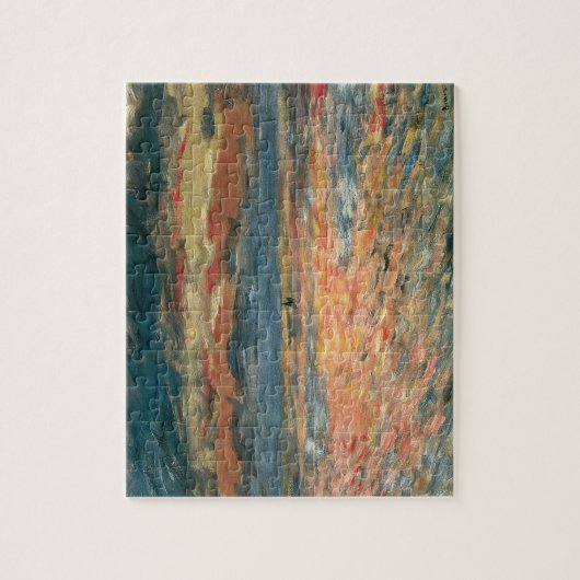 Sunset at Zee by Pierre Renoir,  Kunst Legpuzzel (Verticaal)