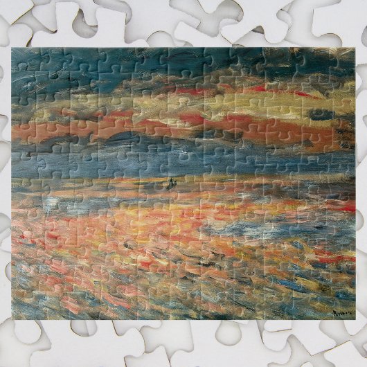 Sunset at Zee by Pierre Renoir,  Kunst Legpuzzel