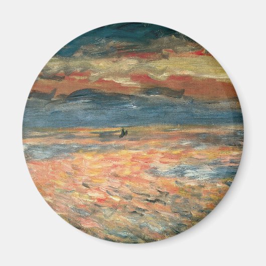 Sunset at Zee by Pierre Renoir,  Kunst Magneet (Voorkant)