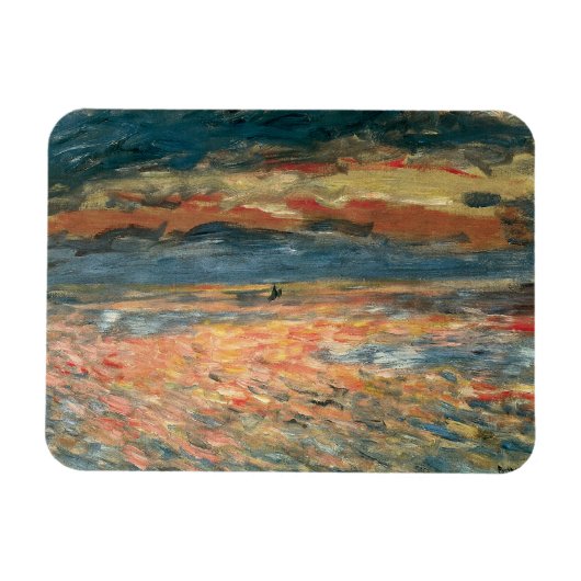 Sunset at Zee by Pierre Renoir,  Kunst Magneet (Horizontaal)