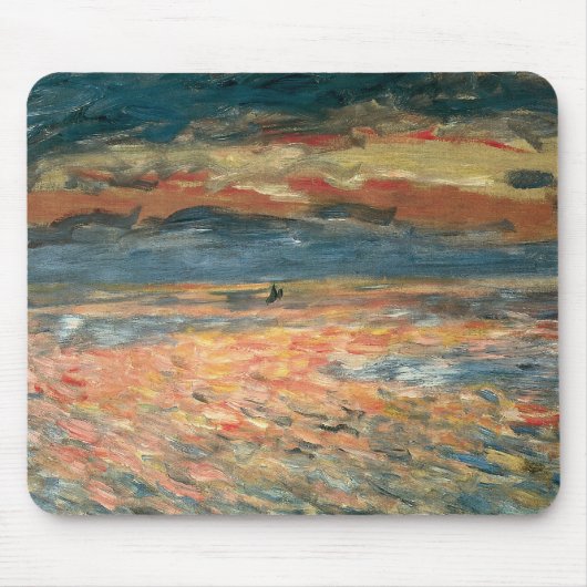 Sunset at Zee by Pierre Renoir, Kunst Muismat (Voorkant)