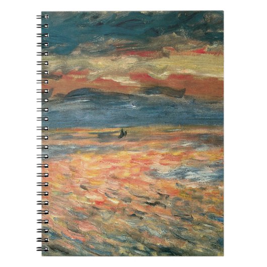 Sunset at Zee by Pierre Renoir,  Kunst Notitieboek (Voorkant)