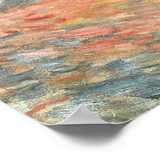 Sunset at Zee by Pierre Renoir,  Kunst Poster (Hoek)