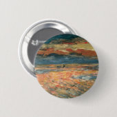 Sunset at Zee by Pierre Renoir,  Kunst Ronde Button 5,7 Cm (Voorkant /achterkant)