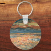 Sunset at Zee by Pierre Renoir,  Kunst Sleutelhanger (Voorkant)