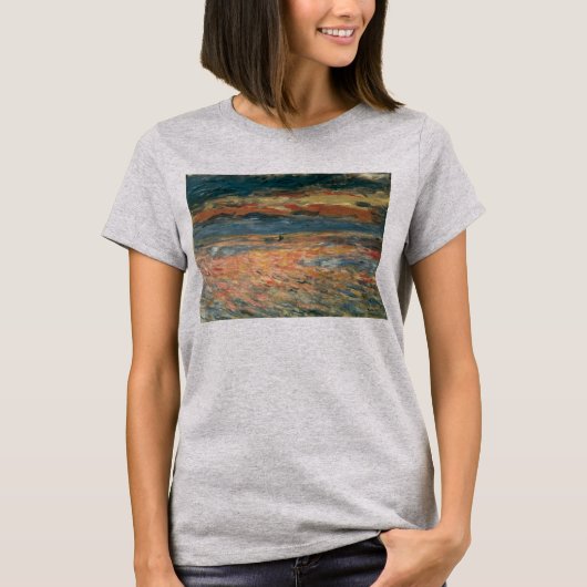 Sunset at Zee by Pierre Renoir,  Kunst T-shirt (Voorkant)