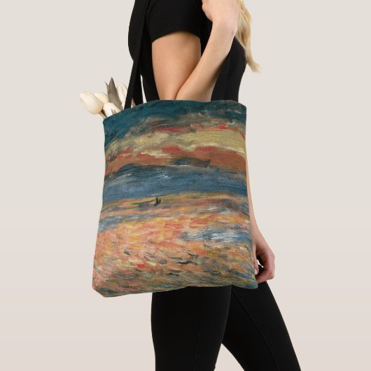 Sunset at Zee by Pierre Renoir,  Kunst Tote Bag (Dichtbij)