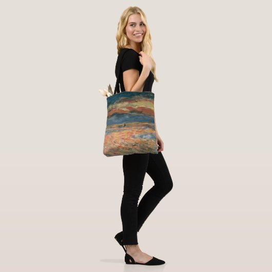 Sunset at Zee by Pierre Renoir,  Kunst Tote Bag (Op model)