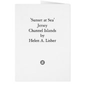 Sunset at zee card (Achterkant)