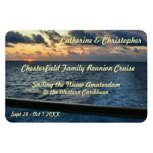 Sunset at Zee Custom Stateroom door Marker Magneet