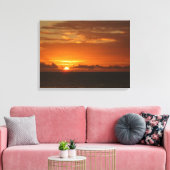 Sunset at Zee I Tropical Colorful Seascape Canvas Afdruk (Insitu (Woonkamer))