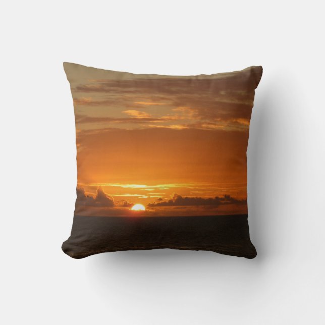 Sunset at Zee I Tropical Colorful Seascape Kussen (Voorkant)