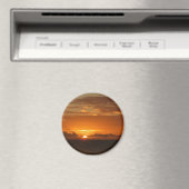 Sunset at Zee I Tropical Colorful Seascape Magneet (Insitu (Vaatwasser))