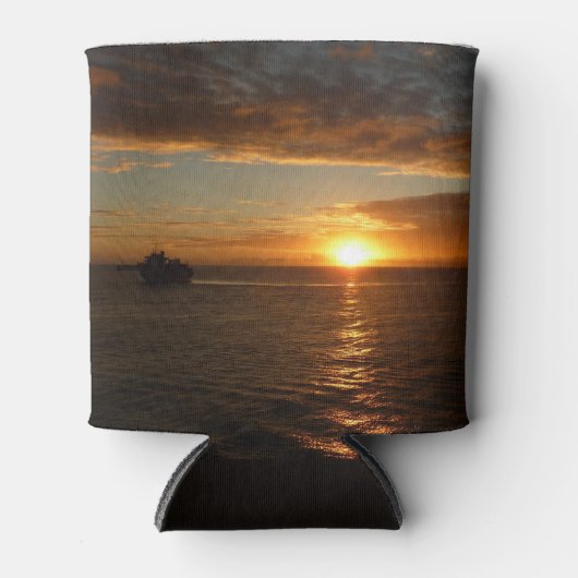 Sunset at Zee II Tropical Seascape Blikjeskoeler (Voorkant)