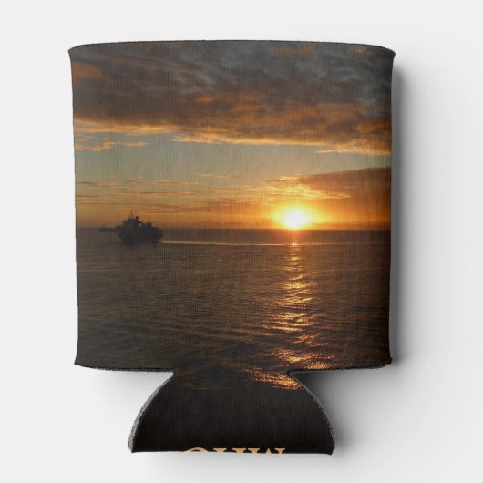 Sunset at Zee II Tropical Seascape Blikjeskoeler (Achterkant)