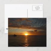 Sunset at Zee II Tropical Seascape Briefkaart (Voorkant / Achterkant)