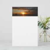 Sunset at Zee II Tropical Seascape Briefpapier (Staand voorkant)