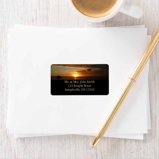 Sunset at Zee II Tropical Seascape Etiket (Insitu)