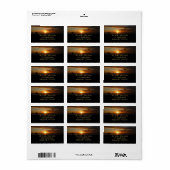 Sunset at Zee II Tropical Seascape Etiket (Full Sheet)