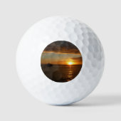 Sunset at Zee II Tropical Seascape Golfballen (Voorkant)
