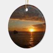Sunset at Zee II Tropical Seascape Keramisch Ornament (Links)