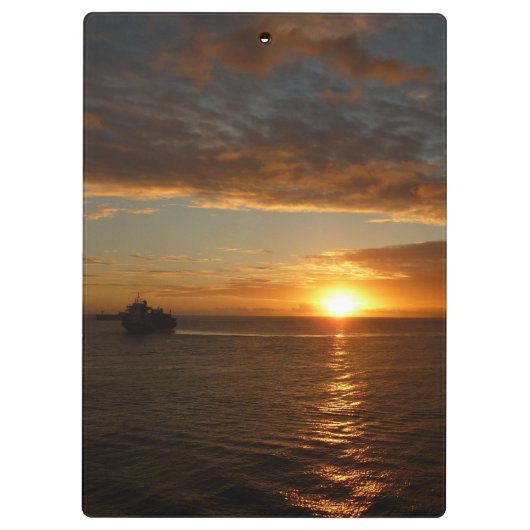 Sunset at Zee II Tropical Seascape Klembord (Achterkant)