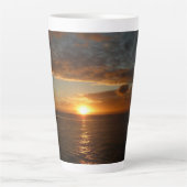 Sunset at Zee II Tropical Seascape Latte Mok (Voorkant)