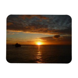 Sunset at Zee II Tropical Seascape Magneet
