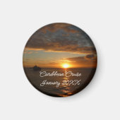 Sunset at Zee II Tropical Seascape Magneet (Voorkant)