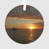 Sunset at Zee II Tropical Seascape Ornament (achterkant)
