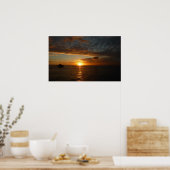 Sunset at Zee II Tropical Seascape Poster (Keuken)