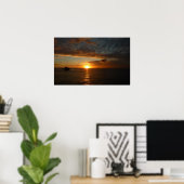 Sunset at Zee II Tropical Seascape Poster (Thuiskantoor)